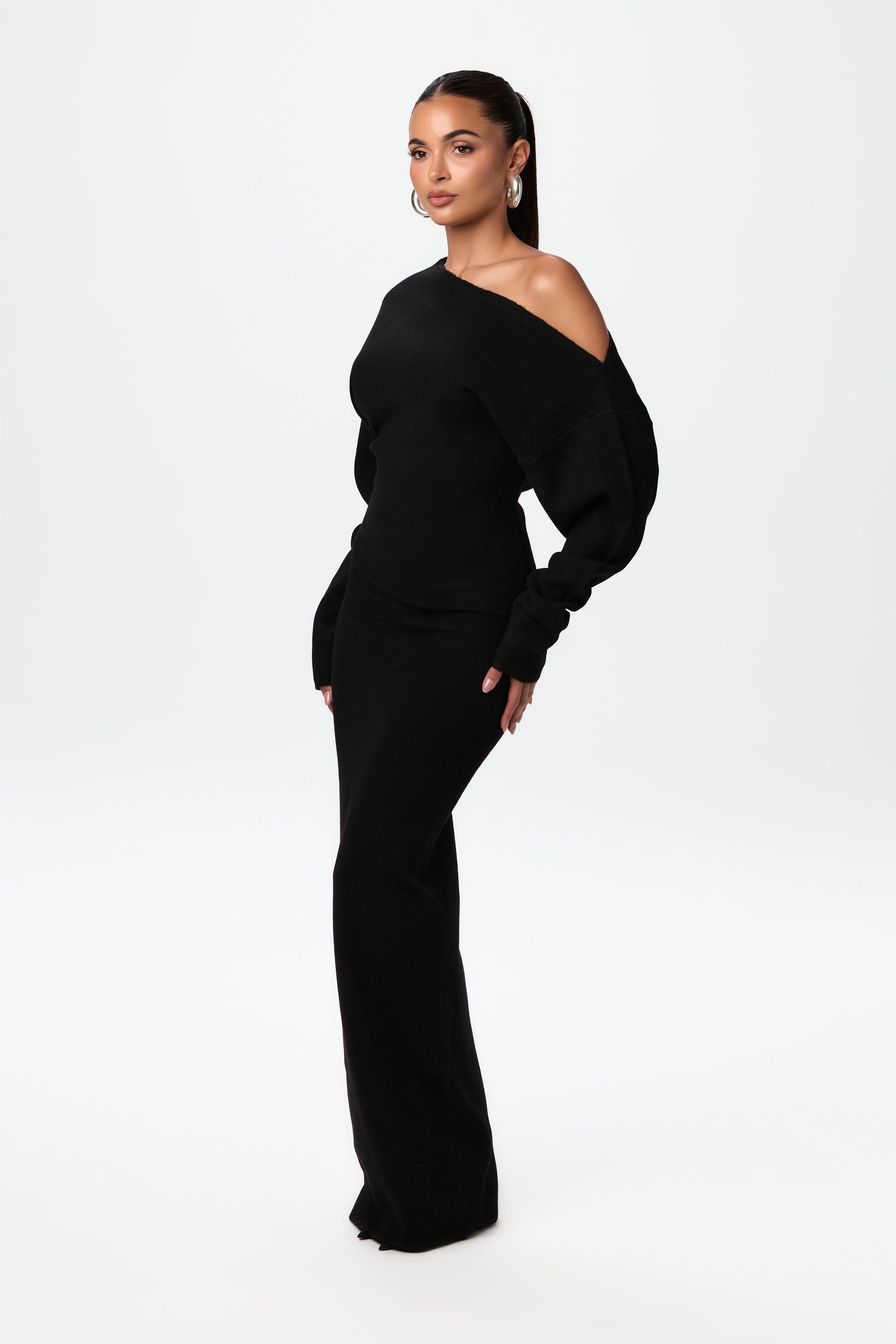 The Unexpected – The Off-the-Shoulder Sweater Dress