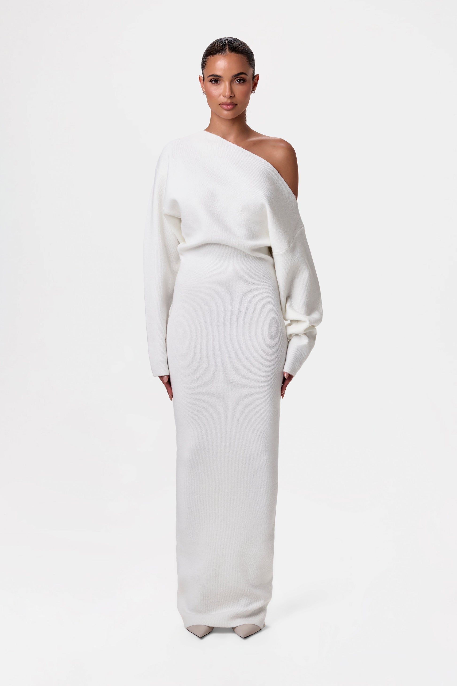 The Unexpected – The Off-the-Shoulder Sweater Dress